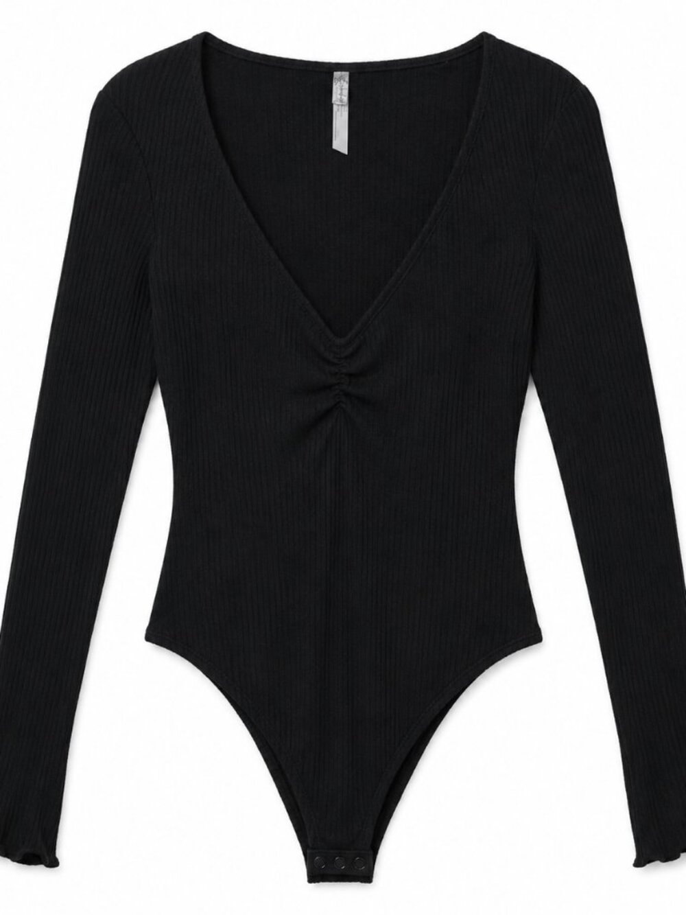 Intimately Free Long sleeve Deep V Ribbed Bodysuit - Size Medium - Retail $62
